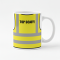 Top Scaff! Mug - yellow high-vis vest